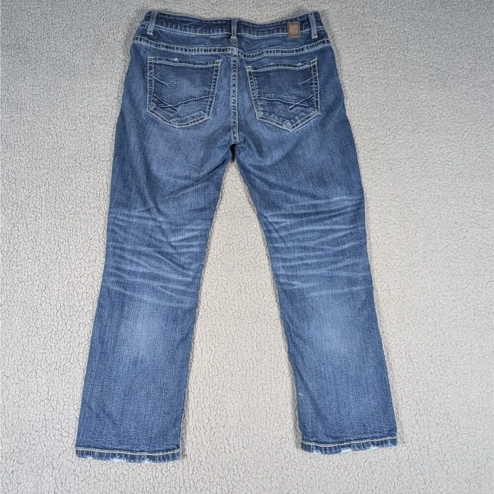 BKE Payton Jeans Womens 29 Blue Stretch Denim Crop Capri Jeans - Picture 9 of 9
